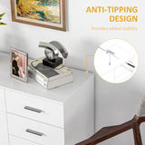 High Gloss Sideboard 106cm Wide With 3 Doors 2 Drawers And Polished Handles - Velmora