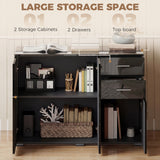 High Gloss Sideboard 106cm Wide With 3 Doors 2 Drawers And Polished Handles - Velmora