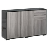 High Gloss Sideboard 117cm Wide With 3 Doors And 2 Drawers - Velmora