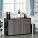 High Gloss Sideboard 117cm Wide With 3 Doors And 2 Drawers - Velmora