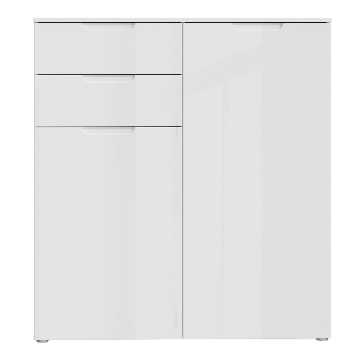 High Gloss Sideboard With 2 Doors And 2 Drawers - Sienna