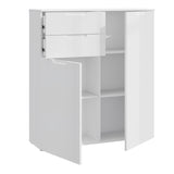 High Gloss Sideboard With 2 Doors And 2 Drawers - Sienna
