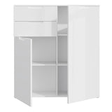High Gloss Sideboard With 2 Doors And 2 Drawers - Sienna