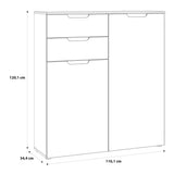 High Gloss Sideboard With 2 Doors And 2 Drawers - Sienna