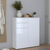 High Gloss Sideboard With 2 Doors And 2 Drawers - Sienna