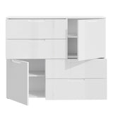 High Gloss Sideboard With 2 Doors And 4 Drawers - Sienna