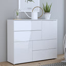 High Gloss Sideboard With 2 Doors And 4 Drawers - Sienna