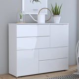 High Gloss Sideboard With 2 Doors And 4 Drawers - Sienna