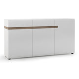 High Gloss Sideboard With 3 Doors And 2 Drawers - Chelsea