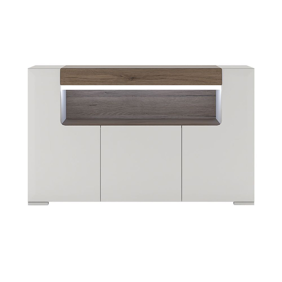 High Gloss Sideboard With 3 Doors - Toronto