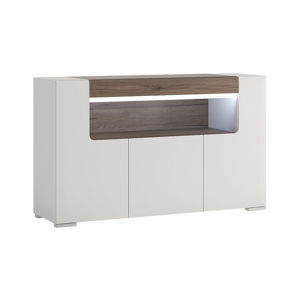 High Gloss Sideboard With 3 Doors - Toronto