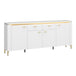High Gloss Sideboard With 4 Doors 2 Drawers And LED Lights - Lazio