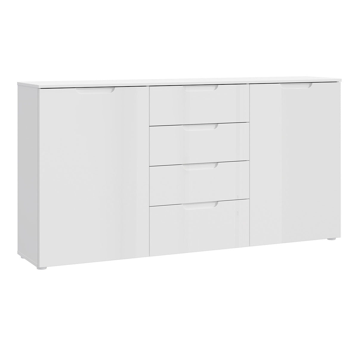 High Gloss Sideboard Wide 2 Doors And 4 Drawers - Sienna