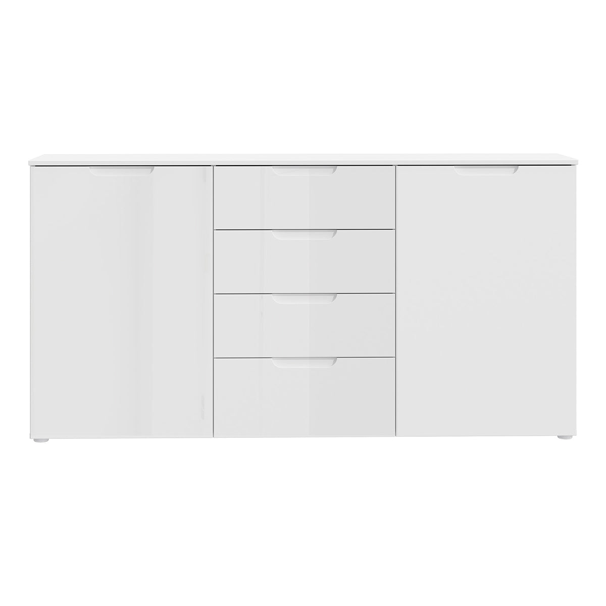 High Gloss Sideboard Wide 2 Doors And 4 Drawers - Sienna