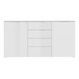 High Gloss Sideboard Wide 2 Doors And 4 Drawers - Sienna