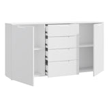 High Gloss Sideboard Wide 2 Doors And 4 Drawers - Sienna