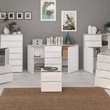 High Gloss Sideboard Wide 2 Doors And 4 Drawers - Sienna