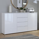 High Gloss Sideboard Wide 2 Doors And 4 Drawers - Sienna