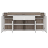 High Gloss Sideboard Wide With 4 Doors And 2 Drawers - Toronto