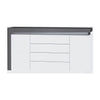 High Gloss Sideboard With 2 Doors 4 Drawers And LED Lights - Ashburn
