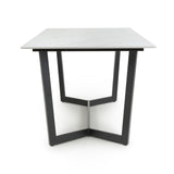 High Gloss Sintered Stone Dining Table for 4 to 6 People Rectangular - Abingdon