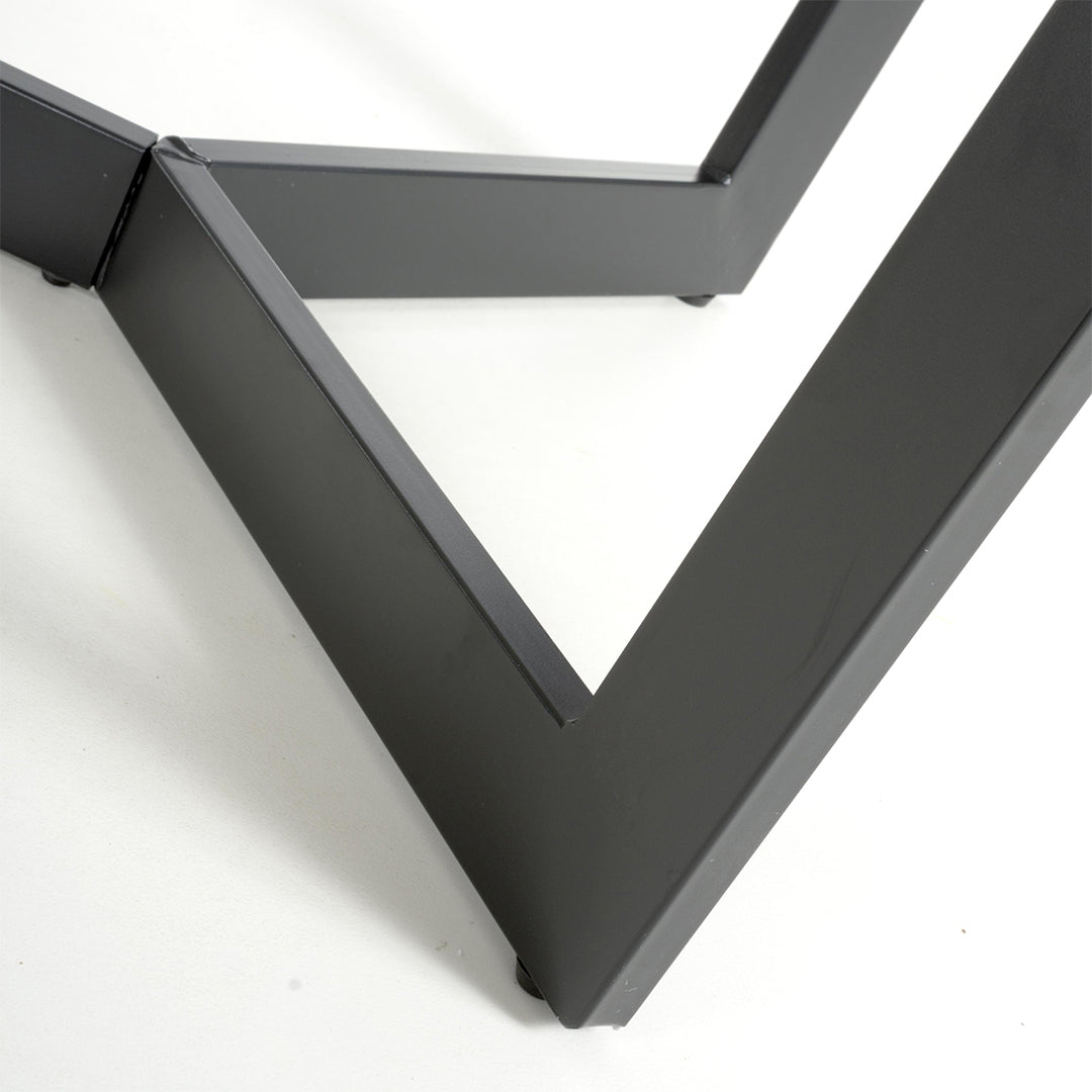 High Gloss Sintered Stone Dining Table for 4 to 6 People Rectangular - Abingdon