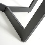 High Gloss Sintered Stone Dining Table for 4 to 6 People Rectangular - Abingdon