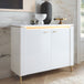 High Gloss Storage Cabinet With 2 Doors And LED Lights - Lazio
