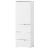 High Gloss Storage Cabinet Tallboy With 1 Door And 3 Drawers - Salina