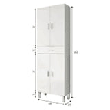 High Gloss Storage Cabinet With 4 Doors And 1 Drawer - Valdes