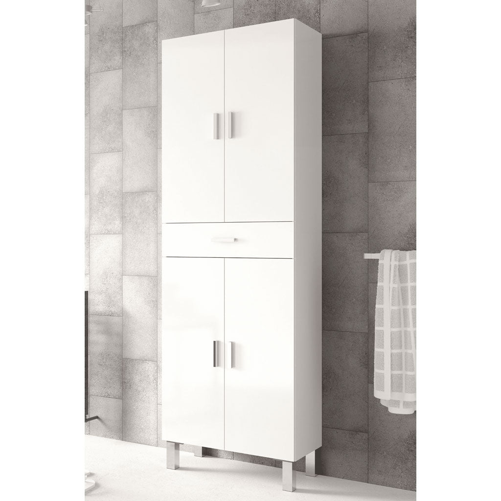 High Gloss Storage Cabinet With 4 Doors And 1 Drawer - Valdes