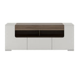 High Gloss TV Stand 140cm Wide With 2 Doors And 1 Drawer - Toronto