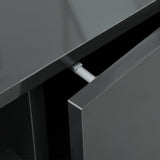 High Gloss TV Stand 140cm Wide Wall Mounted With 2 Doors - Velmora