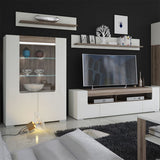 High Gloss TV Stand 190cm Wide With 2 Doors And 1 Drawer - Toronto