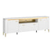 High Gloss TV Stand With 2 Doors 1 Drawer And LED Lights - Lazio