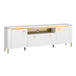 High Gloss TV Stand 200.3cm Wide With 2 Doors 1 Drawer And LED Lights - Lazio