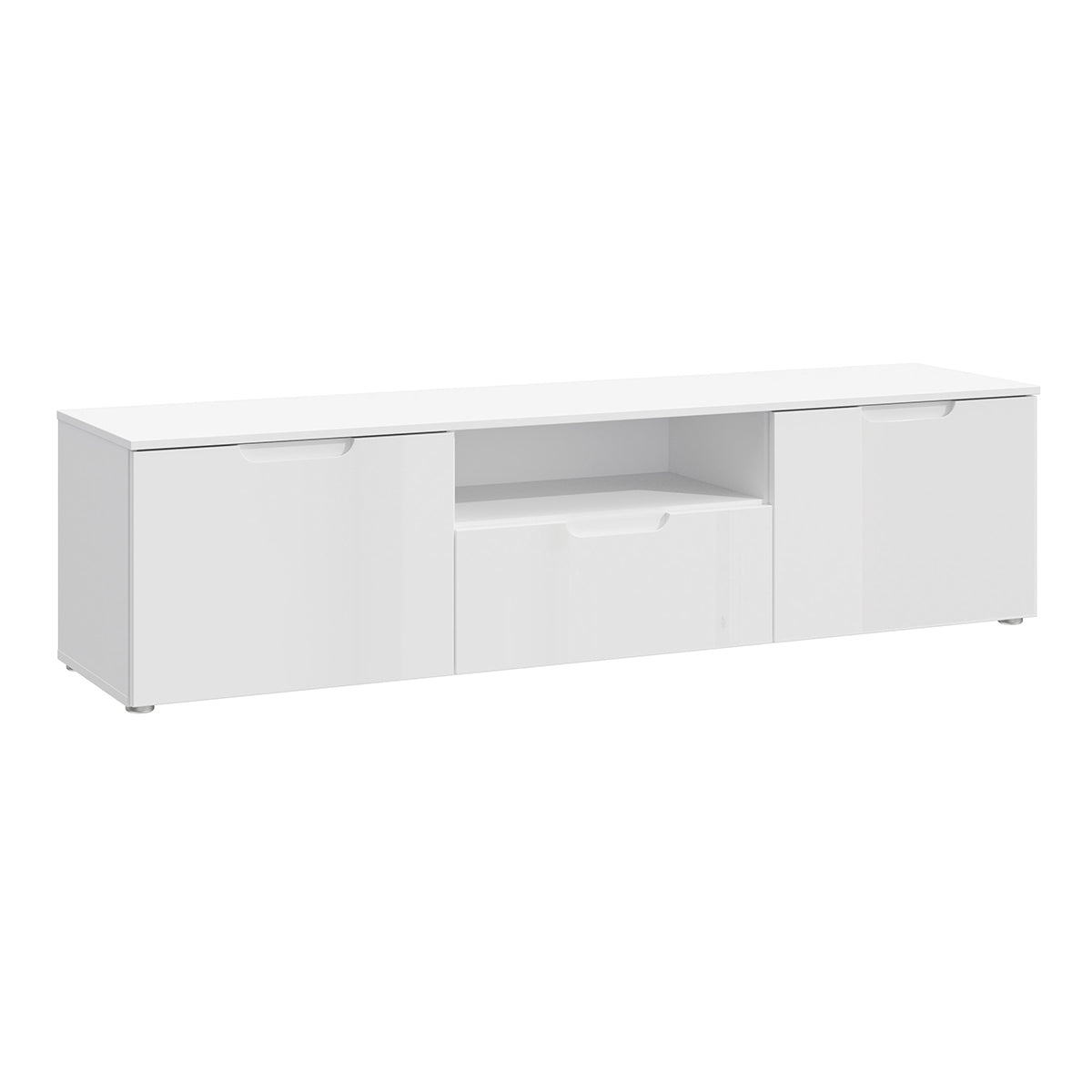 High Gloss TV Stand With 2 Doors And 1 Drawer - Sienna