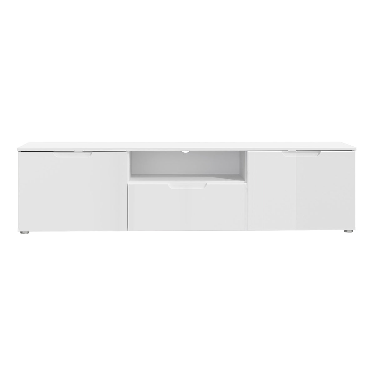 High Gloss TV Stand With 2 Doors And 1 Drawer - Sienna