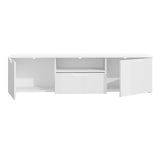 High Gloss TV Stand With 2 Doors And 1 Drawer - Sienna