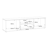 High Gloss TV Stand With 2 Doors And 1 Drawer - Sienna