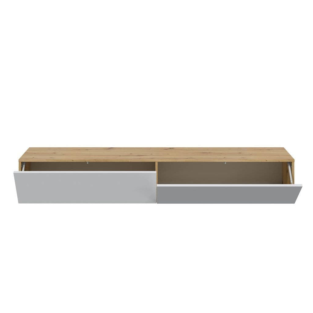 High Gloss TV Stand Wall Mounted With 2 Doors - Revere