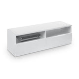 High Gloss TV Stand With 2 Drawers - Manhattan
