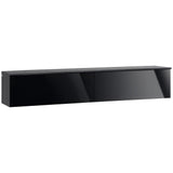 High Gloss Wall Mounted Floating TV Stand 160cm Wide With Flip Up Door - Velmora