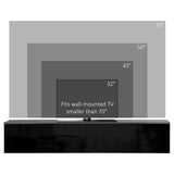 High Gloss Wall Mounted Floating TV Stand 160cm Wide With Flip Up Door - Velmora