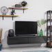 High Gloss Wall Mounted Floating TV Stand 160cm Wide With Flip Up Door - Velmora