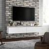 High Gloss Wall Mounted Floating TV Stand 160cm Wide With Flip Up Door - Velmora