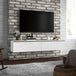 High Gloss Wall Mounted Floating TV Stand 160cm Wide With Flip Up Door - Velmora
