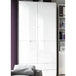 High Gloss Wardrobe 100cm Wide With 2 Doors And 2 Drawers - Salina