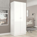 High Gloss Wardrobe With 2 Doors - Denver