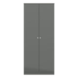 High Gloss Wardrobe With 2 Doors - Denver
